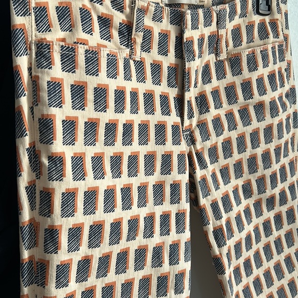 Tory Burch Women’s Abstract Plaid Denim Cropped Skinny Jean Pants - Picture 2 of 8